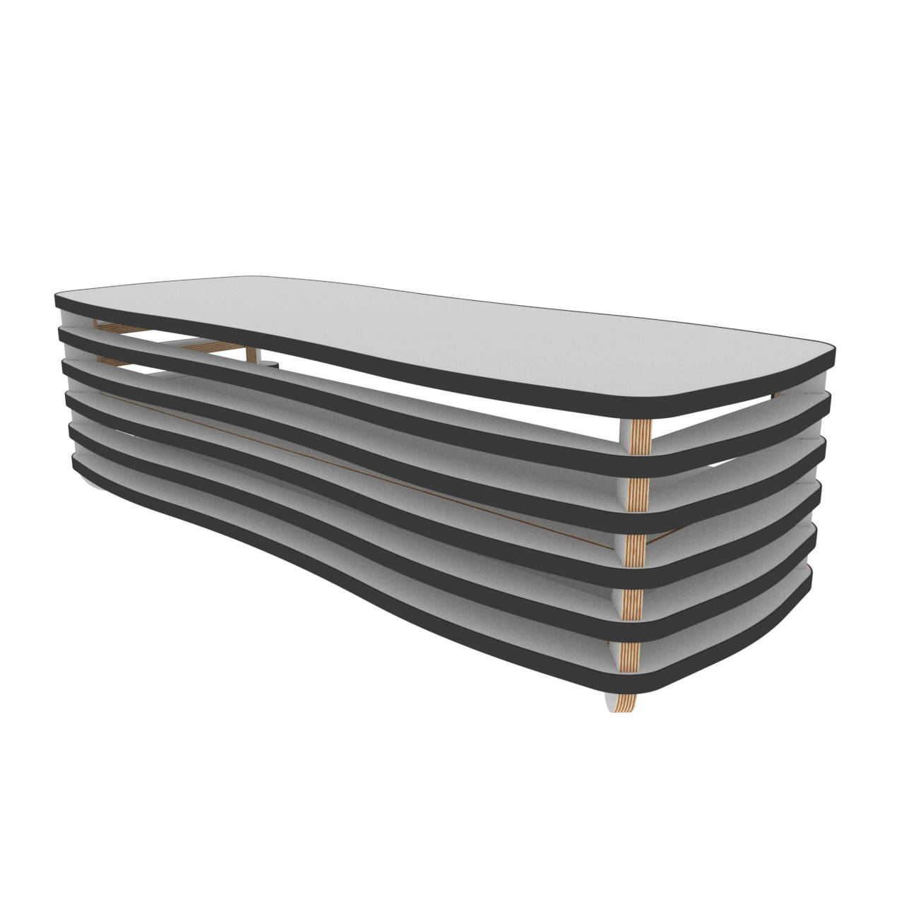 My wavy style TV rack design preview image 1